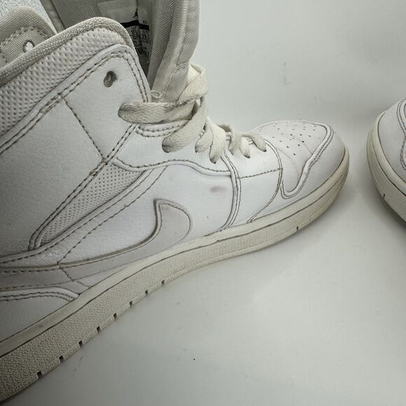 Nike Air Jordan Shoes‎ Mens Size 11.5 Triple White Mid High Sneakers Basketball main image 7